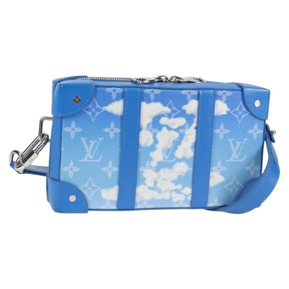LOUIS VUITTON Monogram Clouds Soft Trunk Wallet Bag Blue M45432 LV Auth 135581A - Picture 1 of 16